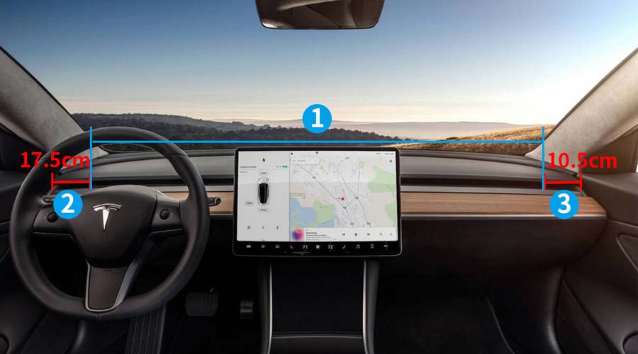 Tesla solar car phone holder three